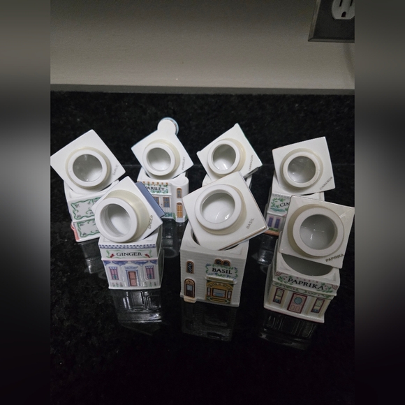 Lenox Spice Village 7 Piece Porcelain Jar Set, Collectible - Picture 5 of 13